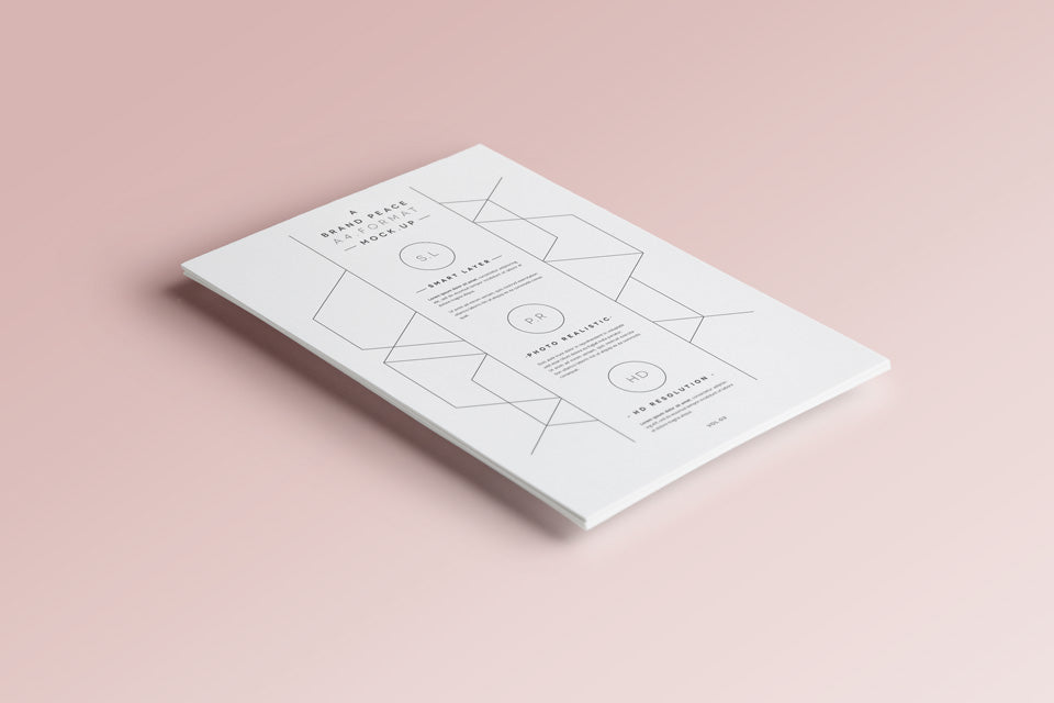 Free A4 Paper Mockup