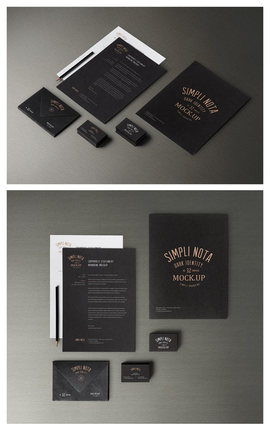 Free Stationery Branding Mockup Psd Collection
