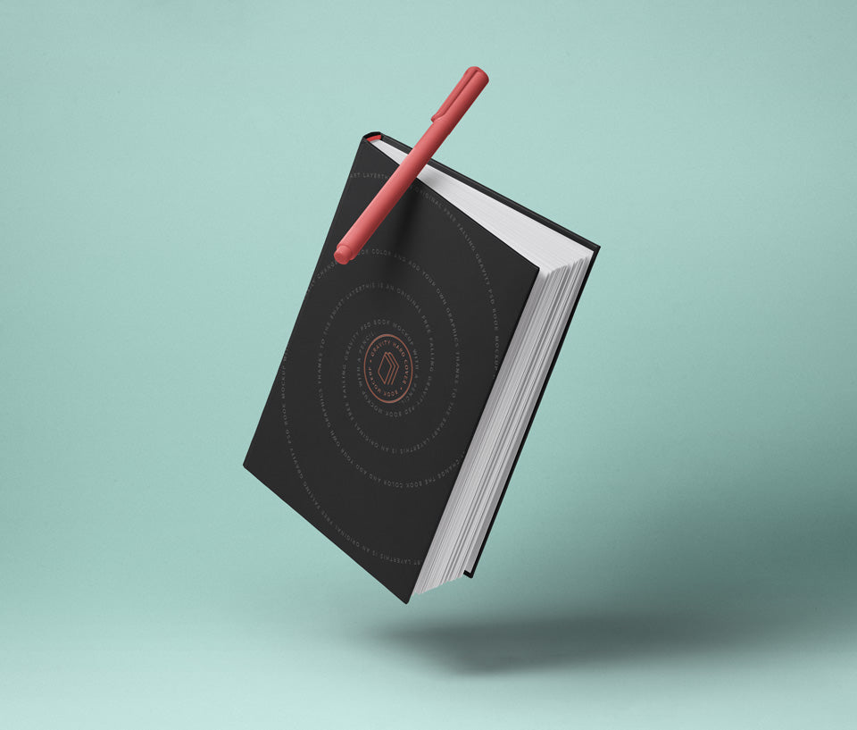Free Floating Book Psd Mockup Hardcover