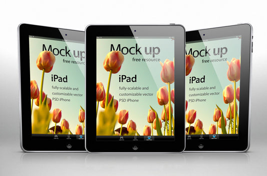 Free Black iPad psd Mockup