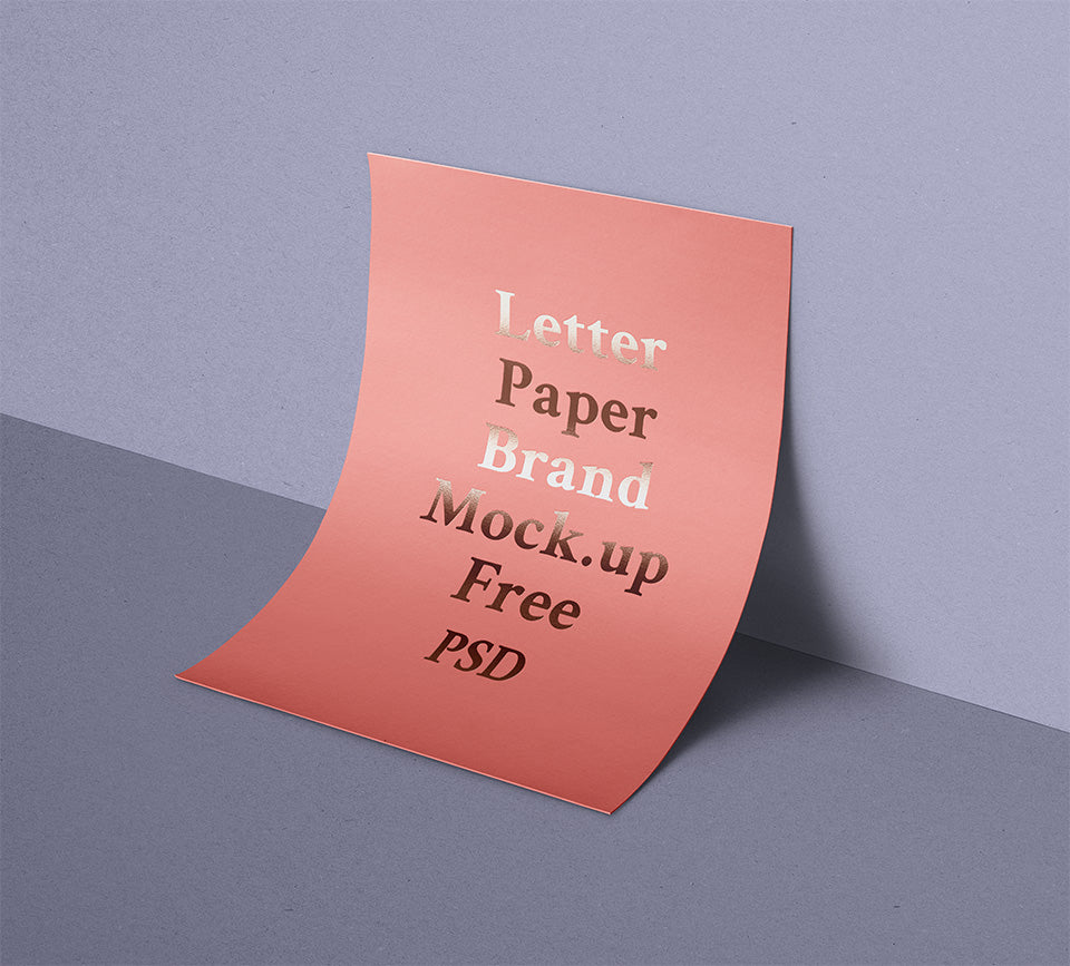 Free Folded Psd A4 Paper Mockup in Corner CreativeBooster