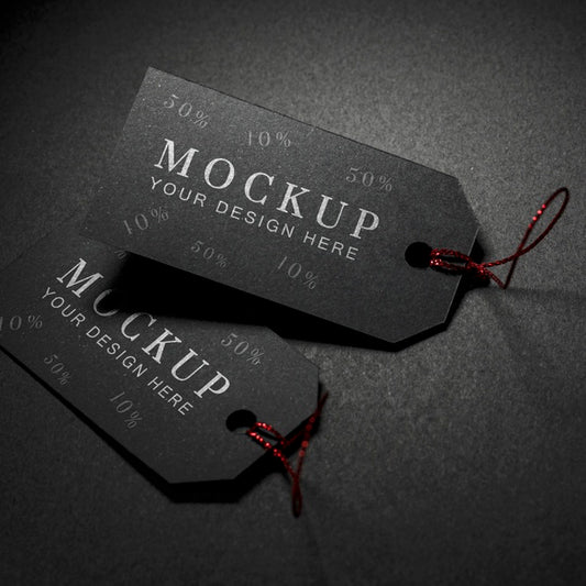 Free Price Tags Black Friday Sales Mock-Up Psd