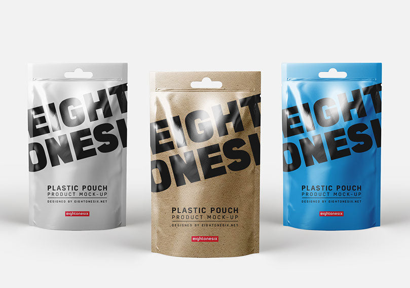 Free Realistic Plastic Pouch Mock-Up