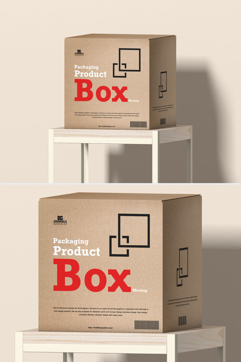 Free Product Cargo Packaging Mockup