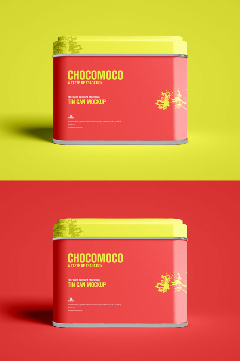 Free Product Packaging Tin Can Mockup Psd