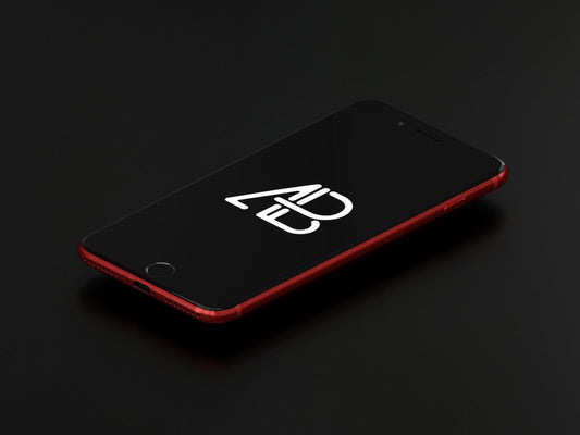 Free Product Red Iphone 7 Plus Mockup Vol.3