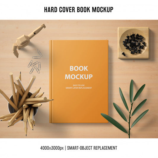 Free Professional Hard Cover Book Mockup Psd