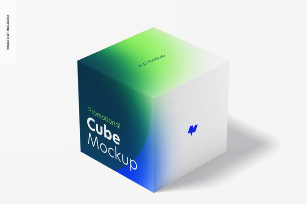 Free Promotional Cube Display Mockup Psd