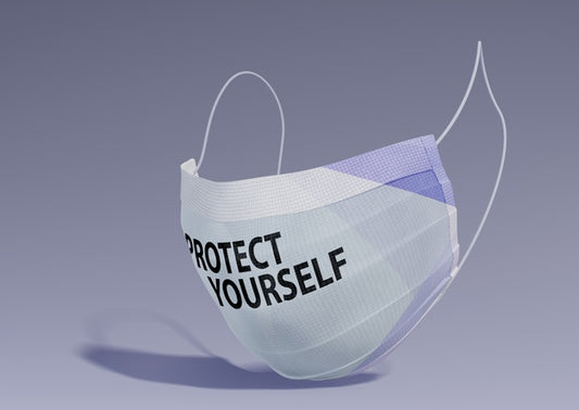 Free Protect Yourself Message On Mask Psd