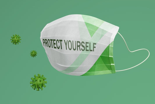 Free Protect Yourself Text On Mask Psd