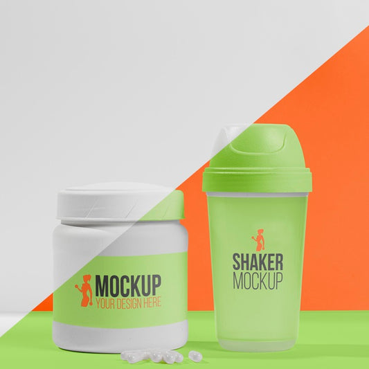Free Protein Bottle And Shaker For Gym Psd