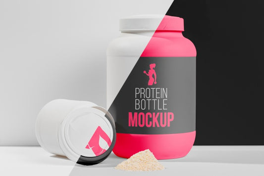 Free Protein Bottle For Women Mock-Up Psd