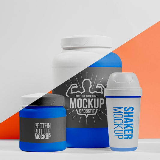 Free Protein Bottle Powder And Pills With Shaker Psd