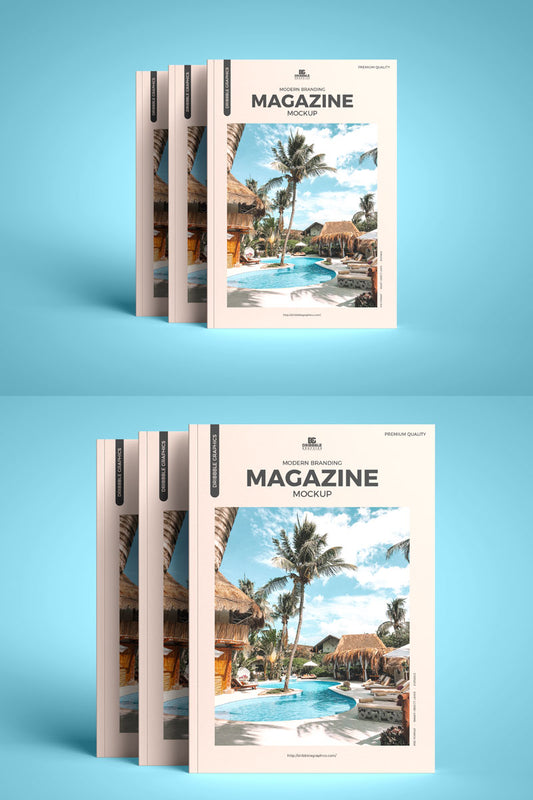 Free Psd Cover Branding Magazine Mockup