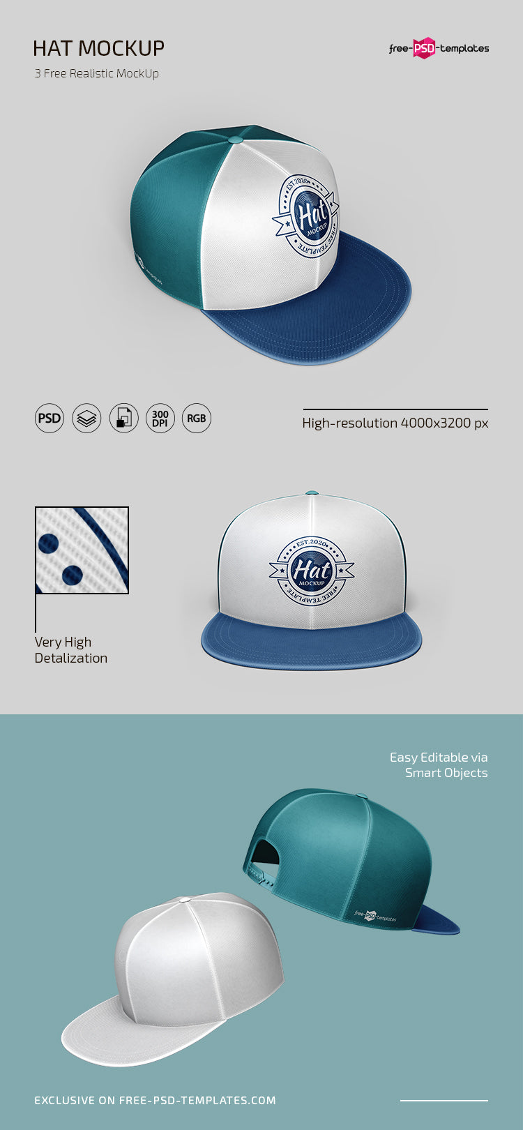 Free Psd Hat Mockup Templates – CreativeBooster