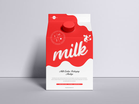 Free Psd Milk Carton Packaging Mockup
