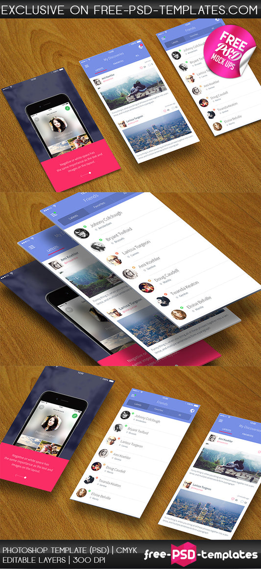 Free Psd Mobile Apps Mock Up