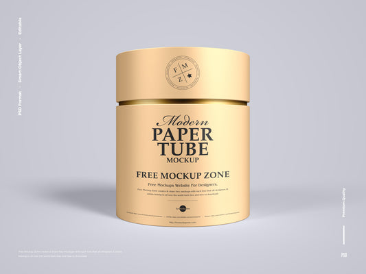 Free Psd Modern Paper Tube Mockup
