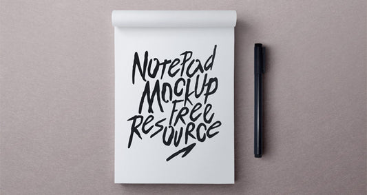 Free Psd Notepad Mockup