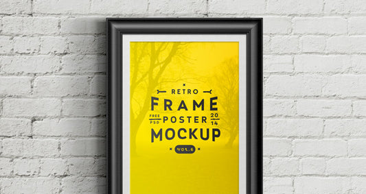 Free Psd Poster Frame Mockup Vol6