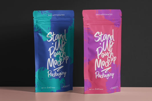 Free Psd Pouch Packaging Mockup Set