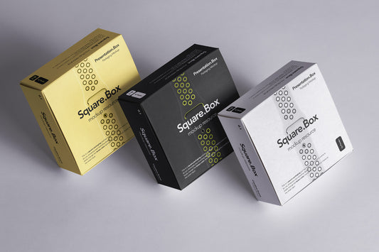 Free Psd Square Boxes Packaging Mockup 2