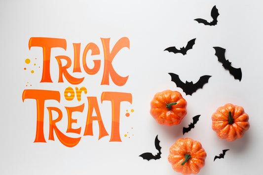 Free Pumpkins And Bats For Halloween Day Psd