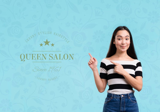 Free Queen Salon Mock-Up Ad For Hair Salon Psd