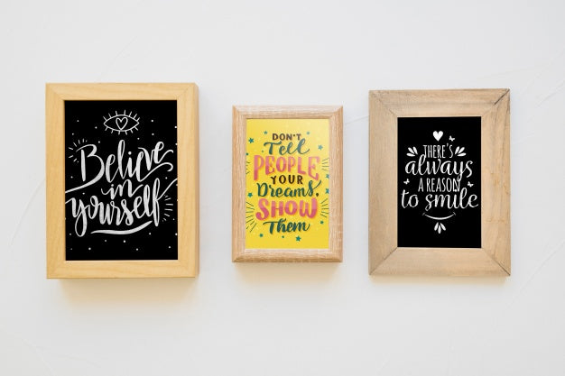 Free Quote And Frame Mockup Psd