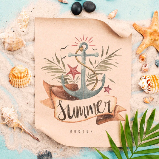 Free Quote With Nautical Summer Psd
