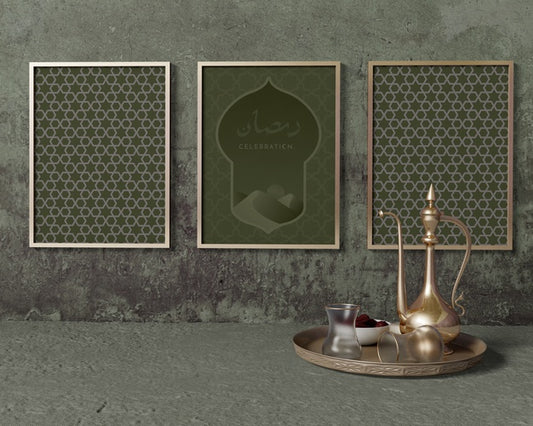 Free Ramadan Composition Mock-Up With Frames Psd