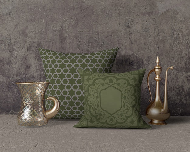 Free Ramadan Composition Mock-Up With Pillows Psd