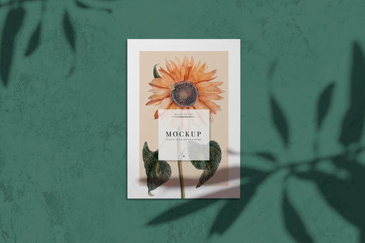 Free Ready To Use Sunflower Card Mockup Psd