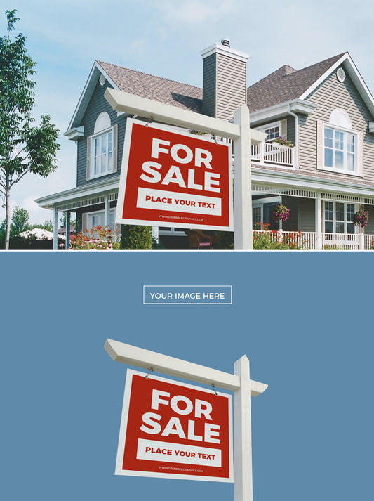 Free Real Estate Outdoor Signboard Mockup