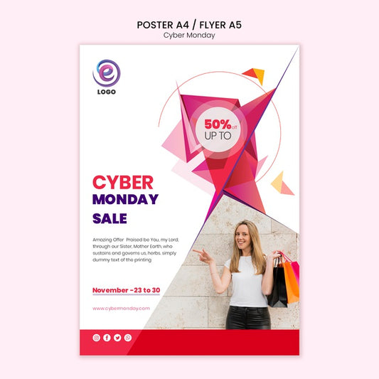 Free Realcyber Monday Poster Template Psd