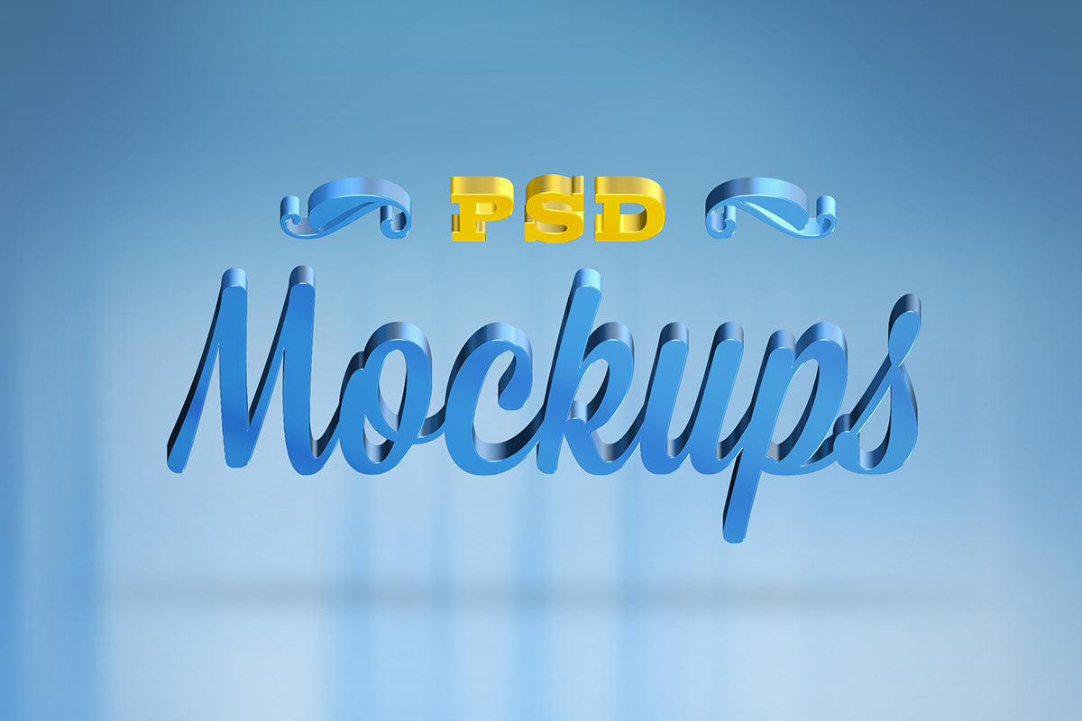 Free Realistic 3D Text Mockup – CreativeBooster