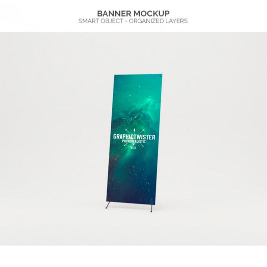 Free Realistic Banner Mock Up Psd