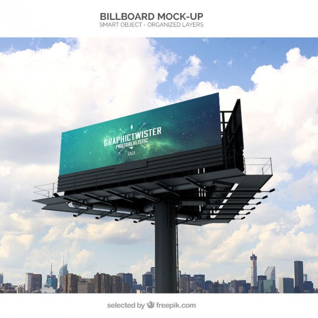 Free Realistic Billboard Mockup Psd