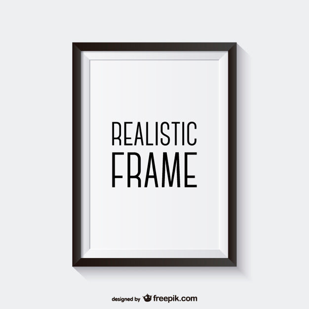 Free Realistic Blank Frame Design Mockup