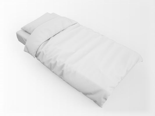 Free Realistic Blank White Bed Mockup Psd