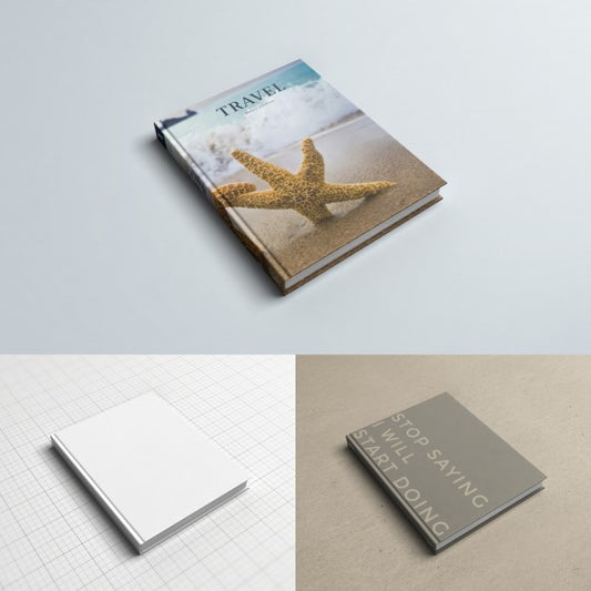 Free Realistic Book Cover Mock Up Psd