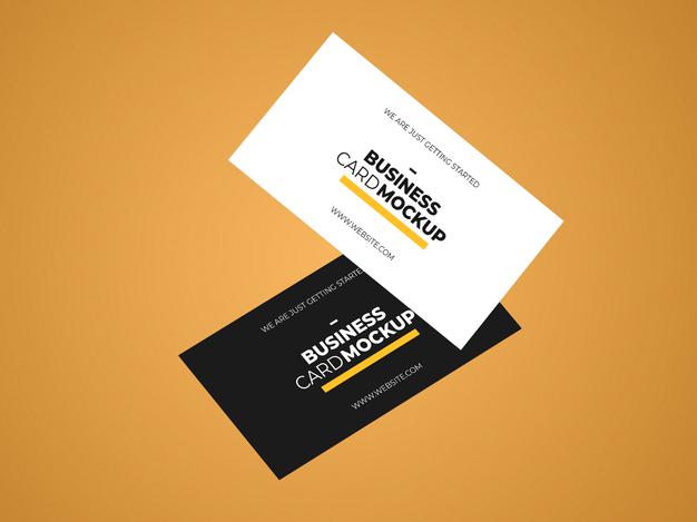 Free Realistic Business Card Mockup Template Psd