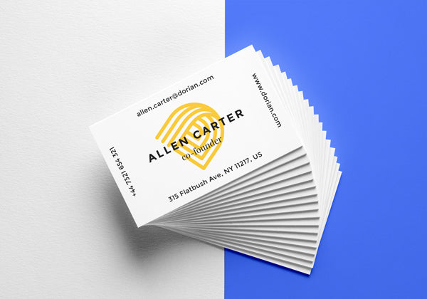 Free Realistic Business Cards Mockup #6