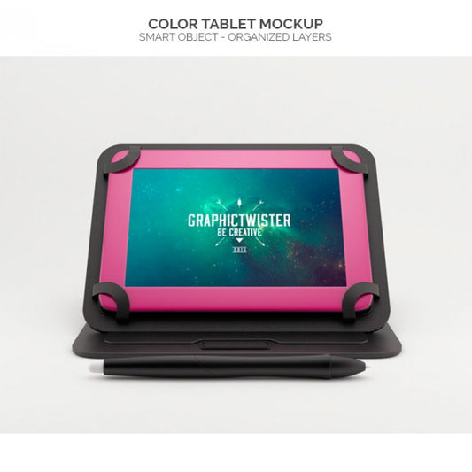 Free Realistic Color Tablet Mock Up Psd