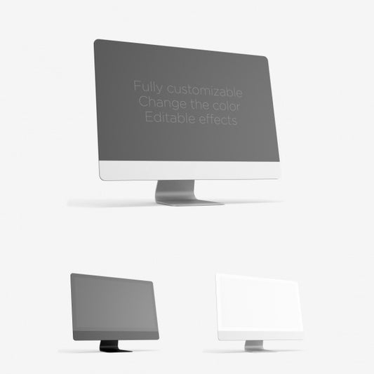 Free Realistic Computer Mock Up Psd