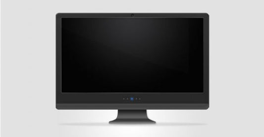 Free Realistic Dark Tv Monitor Psd