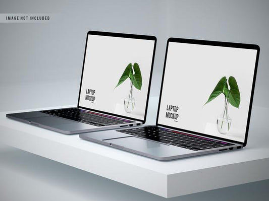 Free Realistic Laptop Mockup Design Psd