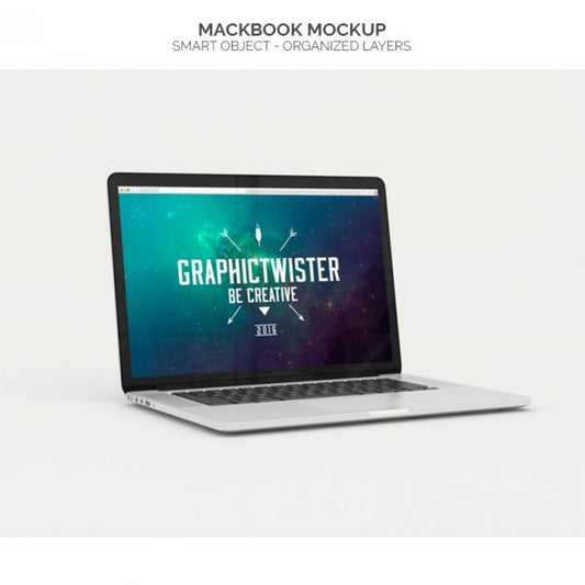 Free Realistic Macbook Mock Up Psd