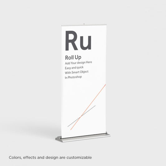 Free Realistic Roll Up Presentation Psd