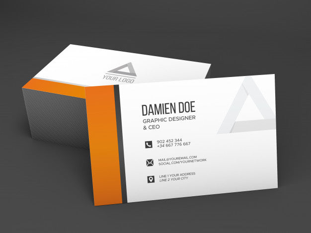 Free Realistic Shaded Business Card Mockup Psd